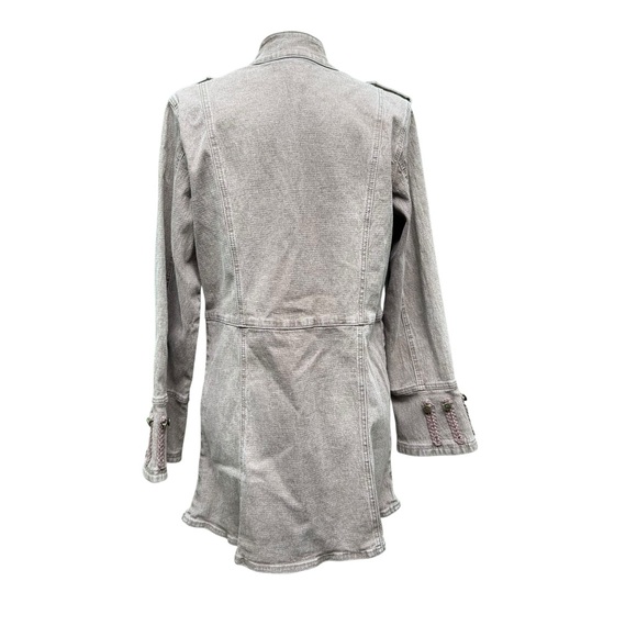 Vintage DG2 by Diane Gilman Military Style Denim Jacket - Picture 2 of 7